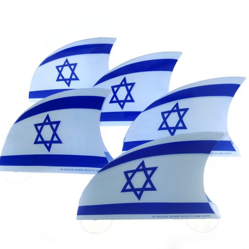 ⁦דגל ישראל לרכב - כריש⁩ – תמונה ⁦3⁩