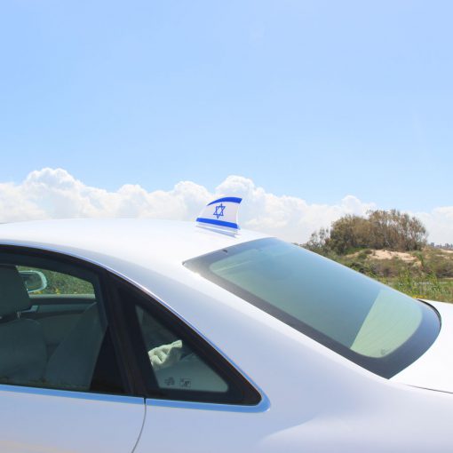 ⁦דגל ישראל לרכב - כריש⁩ – תמונה ⁦5⁩