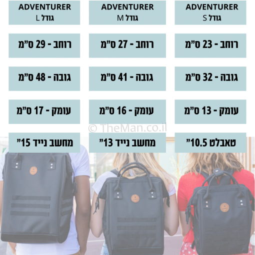 ⁦תיק גב ADVENTURER – למחשב 15"⁩ – תמונה ⁦2⁩