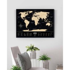 Travel Map® Black World