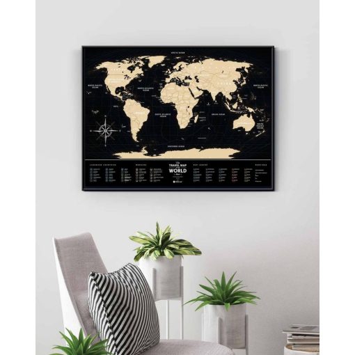 Travel Map® Black World