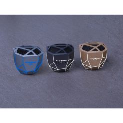 כסוף - רמקול נייד Bluetooth GEO XOOPAR ניתן למתג עם לוגו החברה