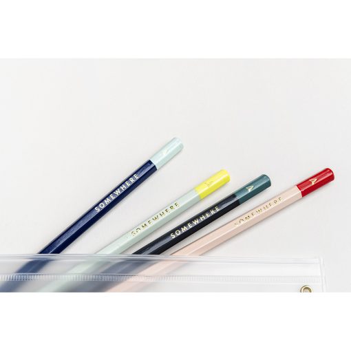 רביעיית עפרונות בצבעים שונים SOMEWHERE