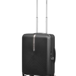 HI-FI SPINNER סמסונייט מזוודה שחורה קשיחה 20 אינץ'