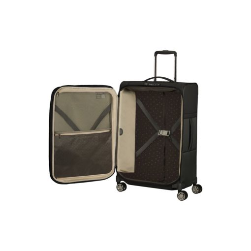 SAMSONITE AIREA מזוודה גדולה צבע שחור 4 גלגלים מתרחבת בינונית