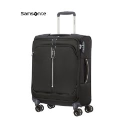 SAMSONITE POPSODA מזוודה שחורה, עליה למטוס