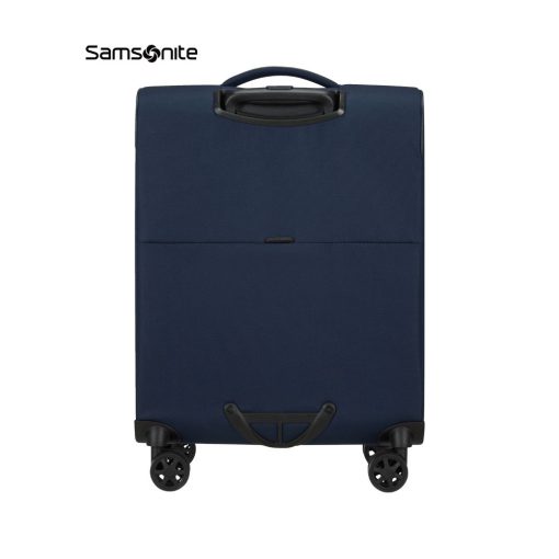 מזוודת בד 20 אינץ' – SAMSONITE LITEBEAM REGULAR בצבע כחול כהה, מתנה לעובדים לחופשה, מזוודת טרולי למטוס, מזוודת סמסונייט קטנה, מזוודה לעובדים, מתנה לטיסה לעובדים, מתנה לטיסה, מזוודת עליה למטוס