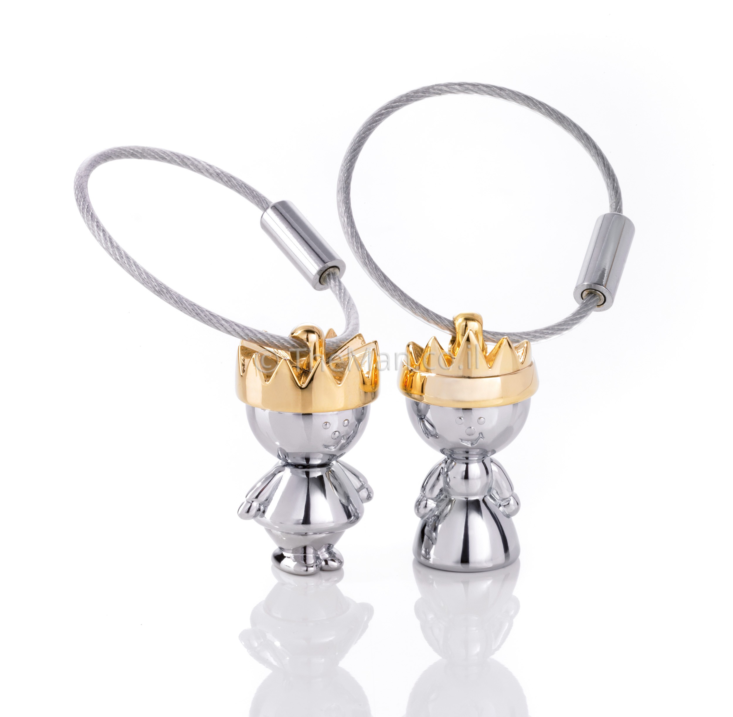 מחזיק מפתחות TROIKA LITTLE KING & LITTLE QUEEN 2509-KR9-38/CH