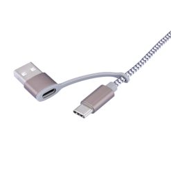 כבל טעינה TROIKA DREIZACK 2509-CBL30/GY