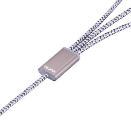 כבל טעינה TROIKA DREIZACK 2509-CBL30/GY