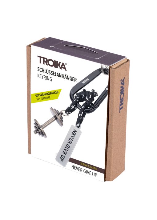 מחזיק מפתחות TROIKA NEVER GIVE UP 2509-KR24-09/BK
