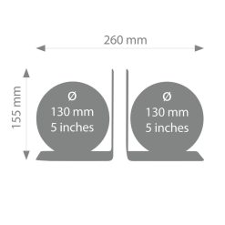 תומכי ספרים TROIKA BOOKGLOBE 2509-G1303-BKSIBK