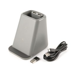 מטען אלחוטי עם מחזיק עט ויציאות USB