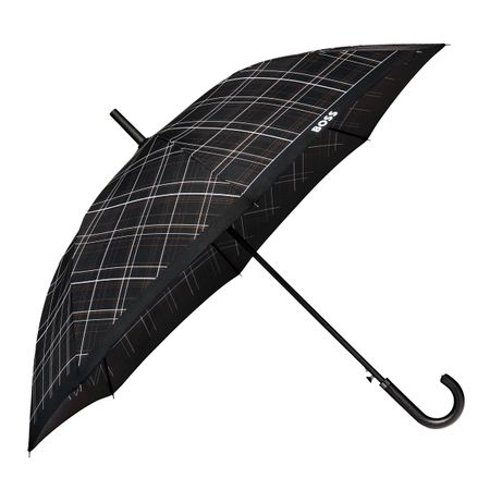 Umbrella Checkered Black-HUGO BOSS- מטרייה אלגנטית – תמונה 2