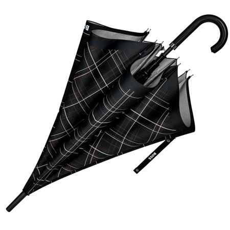 Umbrella Checkered Black-HUGO BOSS- מטרייה אלגנטית – תמונה 8